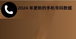 2024 年更新的手机号码数据